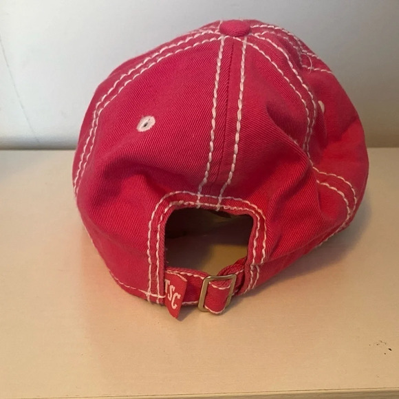 Woman’s Tractor Supply‎ Adjustable Hat Pink with White Stiching - Picture 3 of 7